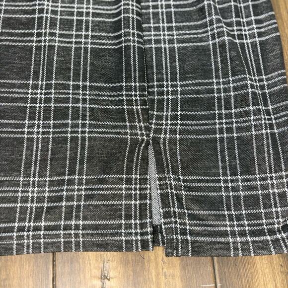 Black & White Plaid Mini Dress size M square neck, bodycon, thin straps Punk Y2K - Picture 9 of 16